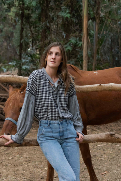 Blusa Charlotte Vichy