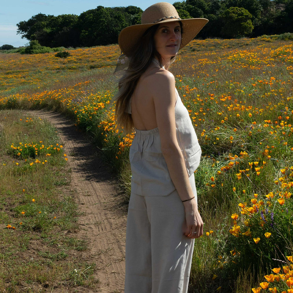 Pantalón Lino Beige