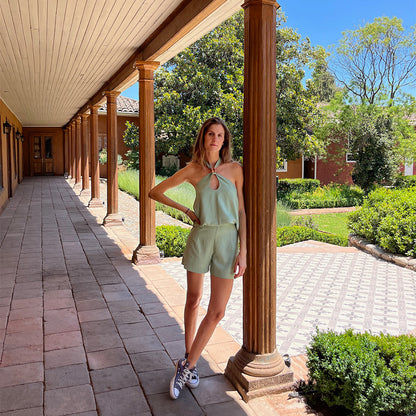 Blusa Paulette Lino Oliva