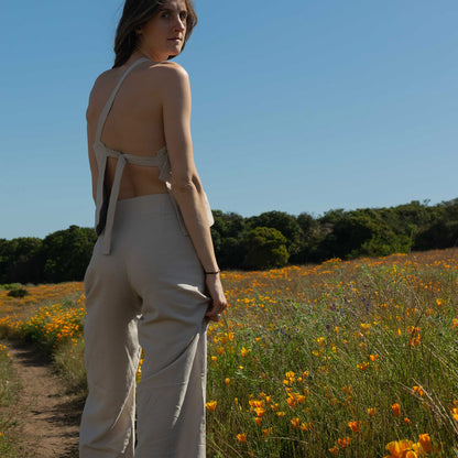 Pantalón Lino Beige